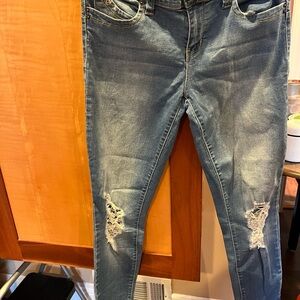 YMI Light Blue Distressed Skinny Jeans